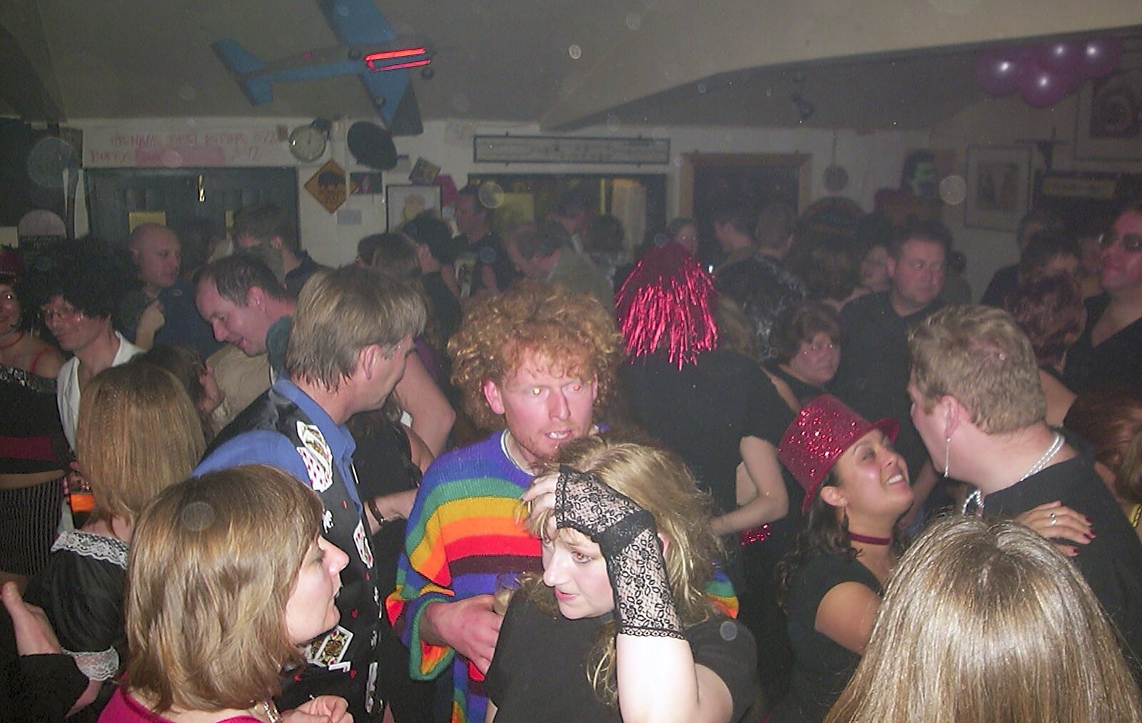 Wavy's in the thick of it from The BBs do New Year's Eve at The Cider Shed, Banham, Norfolk - 31st December 2003