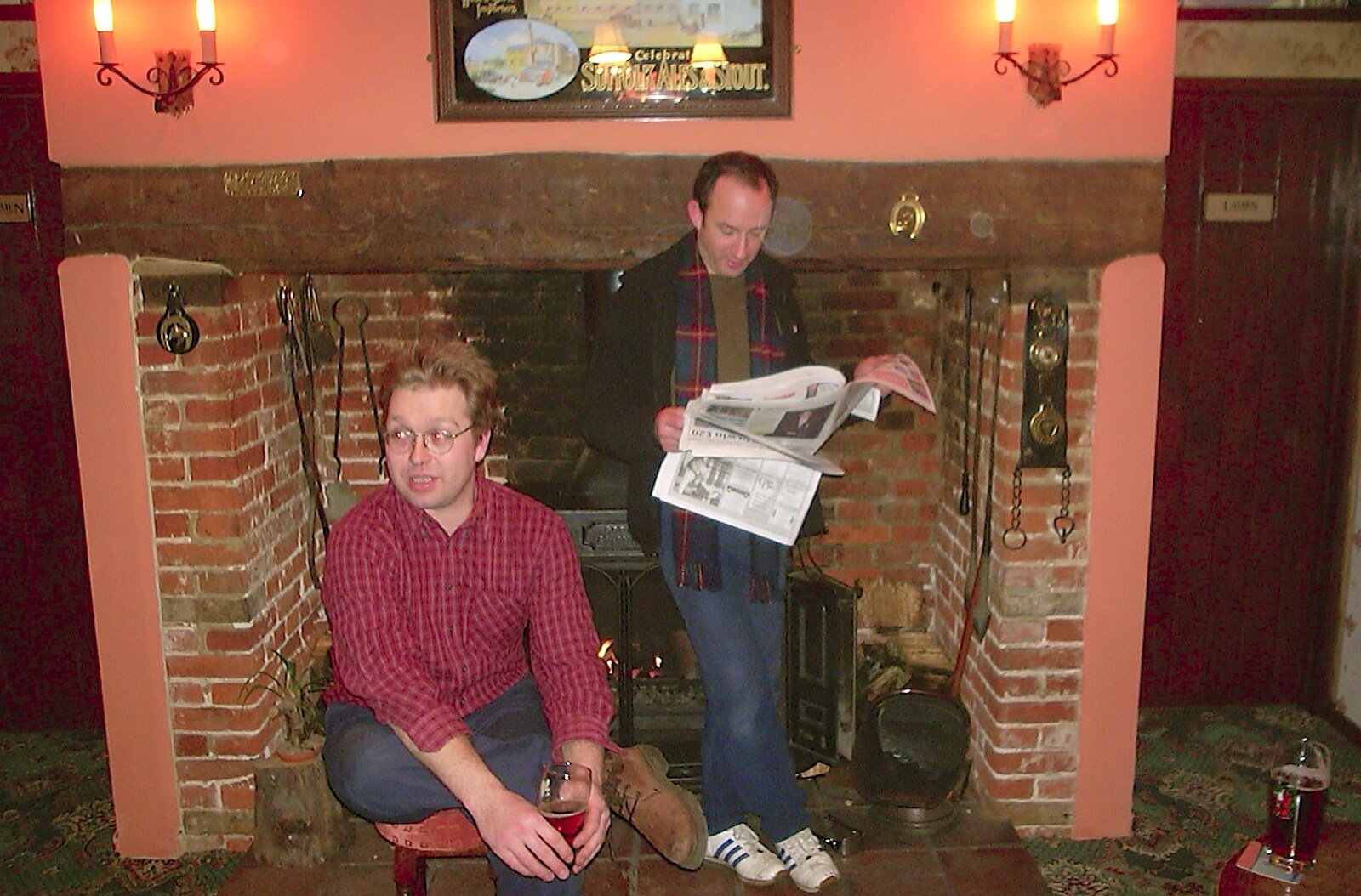 Marc and DH from The Swan's Cellar, and Bill's Mambo Night at the Barrel, Banham, Norfolk - 6th February 2004