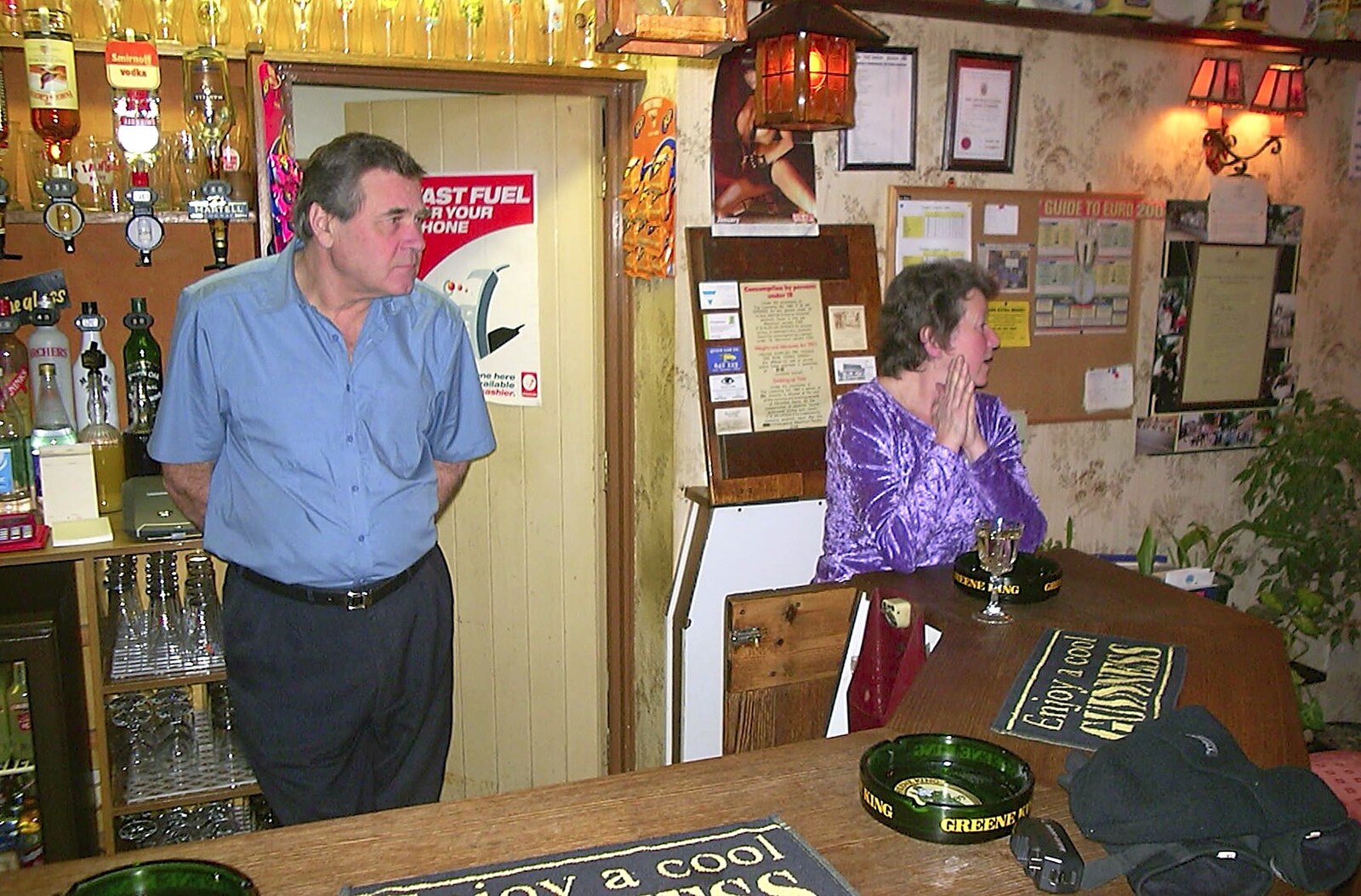 Alan and Sylvia from The Swan's Cellar, and Bill's Mambo Night at the Barrel, Banham, Norfolk - 6th February 2004
