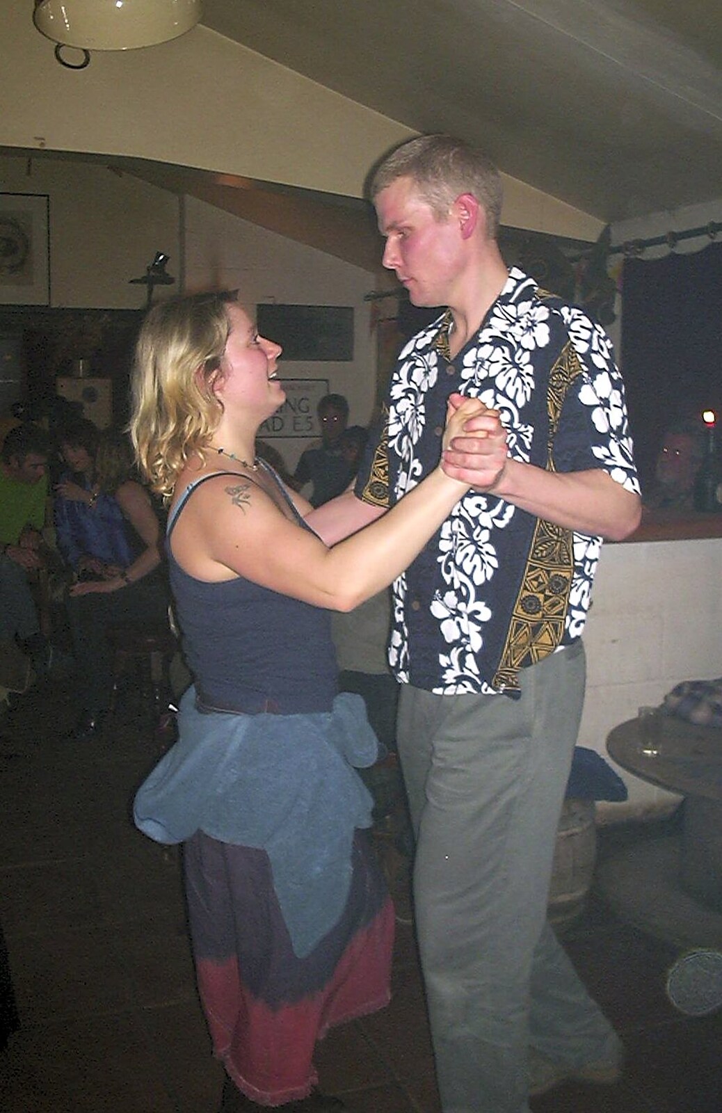 Bill dances with Sophie from The Swan's Cellar, and Bill's Mambo Night at the Barrel, Banham, Norfolk - 6th February 2004