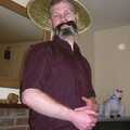 Mikey-P tests out the hat and fake beard, A Chinese-themed Murder Mystery, Eye, Suffolk - 7th February 2004
