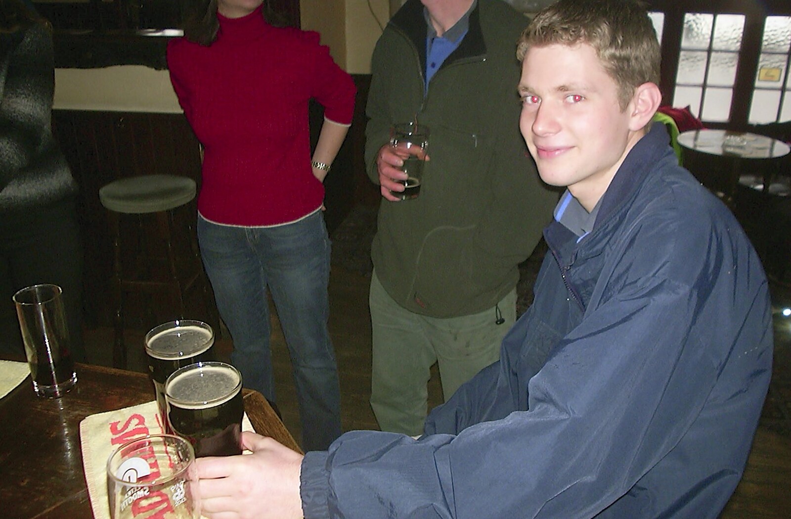 The BSCC's Evil Valentine's Day Bike Ride, Harleston, Norfolk - 14th February 2004: The Boy Phil has got the beers in