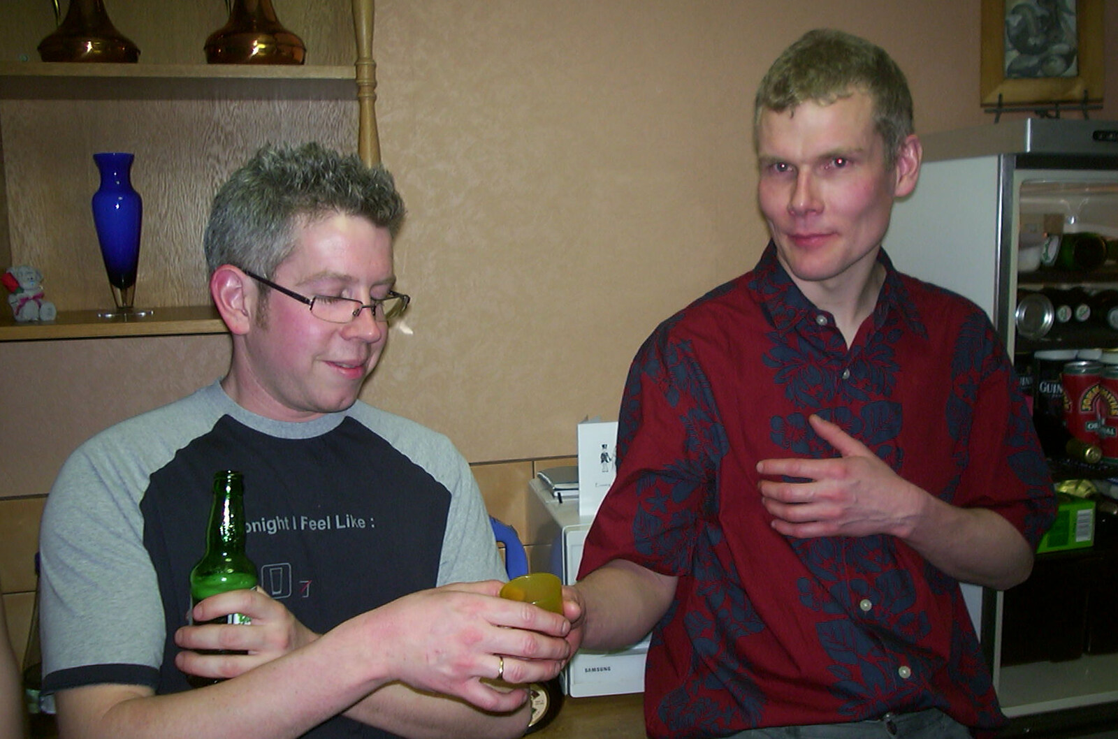John and Bill from Jess and Jen's Party, Pulham St. Mary, Norfolk - 28th February 2004