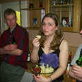 Jess and Jen's Party, Pulham St. Mary, Norfolk - 28th February 2004, Jess is on Nachos again