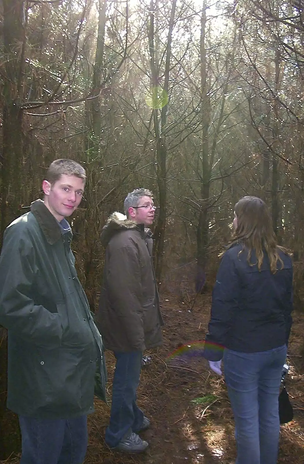 The Boy Phil in the woods, from A day at the Husky Races, Lakenheath, Suffolk - 29th February 2004