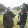John's on the phone, A day at the Husky Races, Lakenheath, Suffolk - 29th February 2004