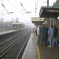 A misty early morning on the platform at Diss, Mikey-P's Stag Weekend, Amsterdam, Netherlands - 5th March 2004