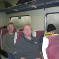 On the train to Manningtree, Mikey-P's Stag Weekend, Amsterdam, Netherlands - 5th March 2004