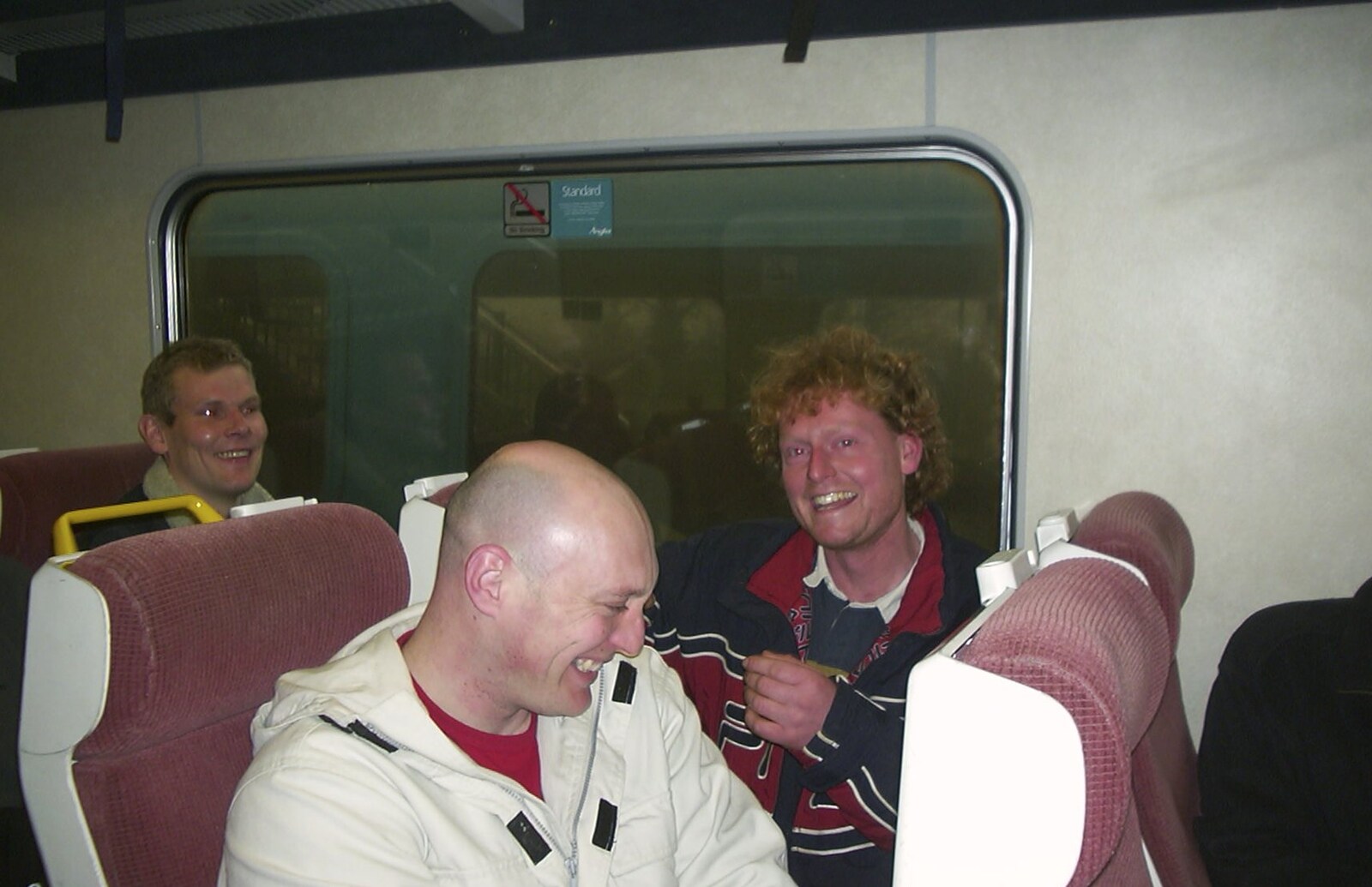 Wavy and Gov find something amusing from Mikey-P's Stag Weekend, Amsterdam, Netherlands - 5th March 2004
