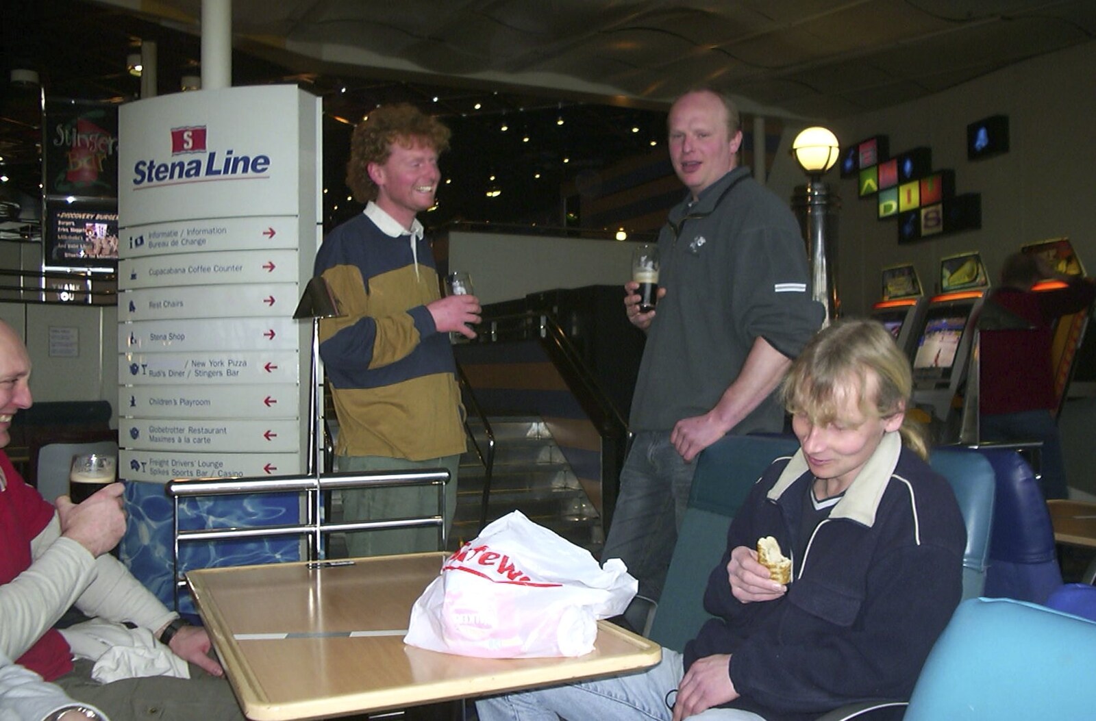 On the ferry from Mikey-P's Stag Weekend, Amsterdam, Netherlands - 5th March 2004