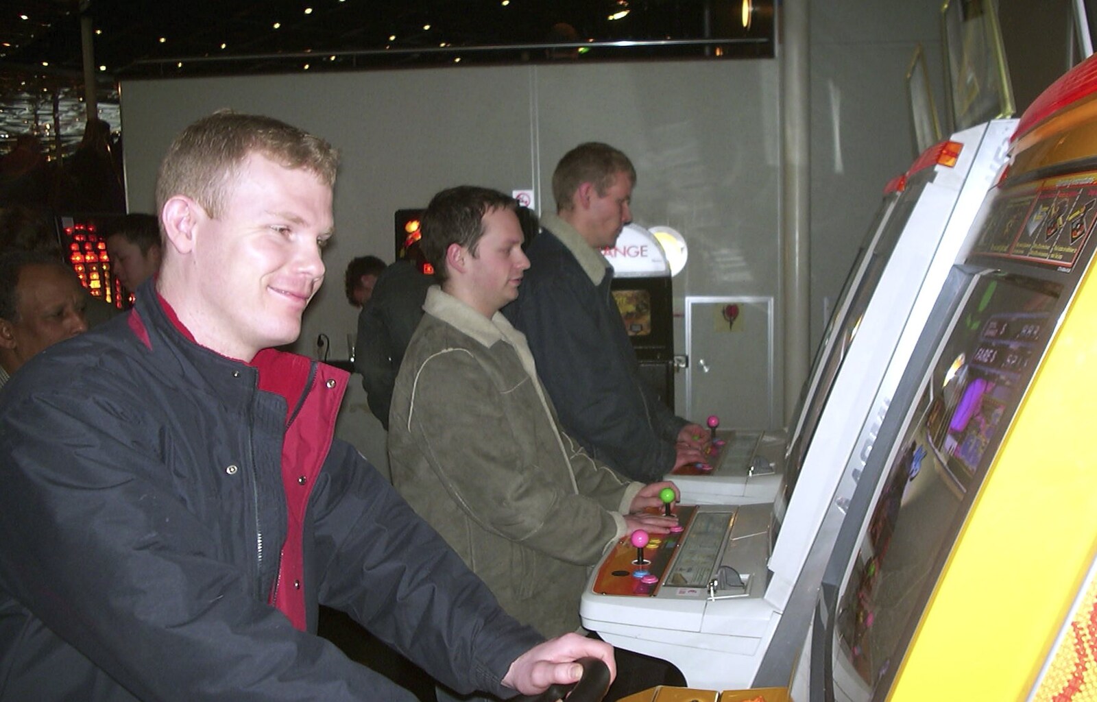 Mikey's on the games machines too from Mikey-P's Stag Weekend, Amsterdam, Netherlands - 5th March 2004