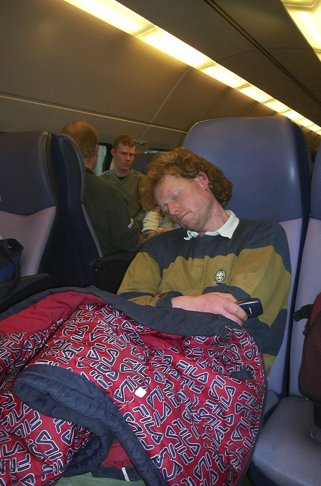 Wavy has a nap from Mikey-P's Stag Weekend, Amsterdam, Netherlands - 5th March 2004