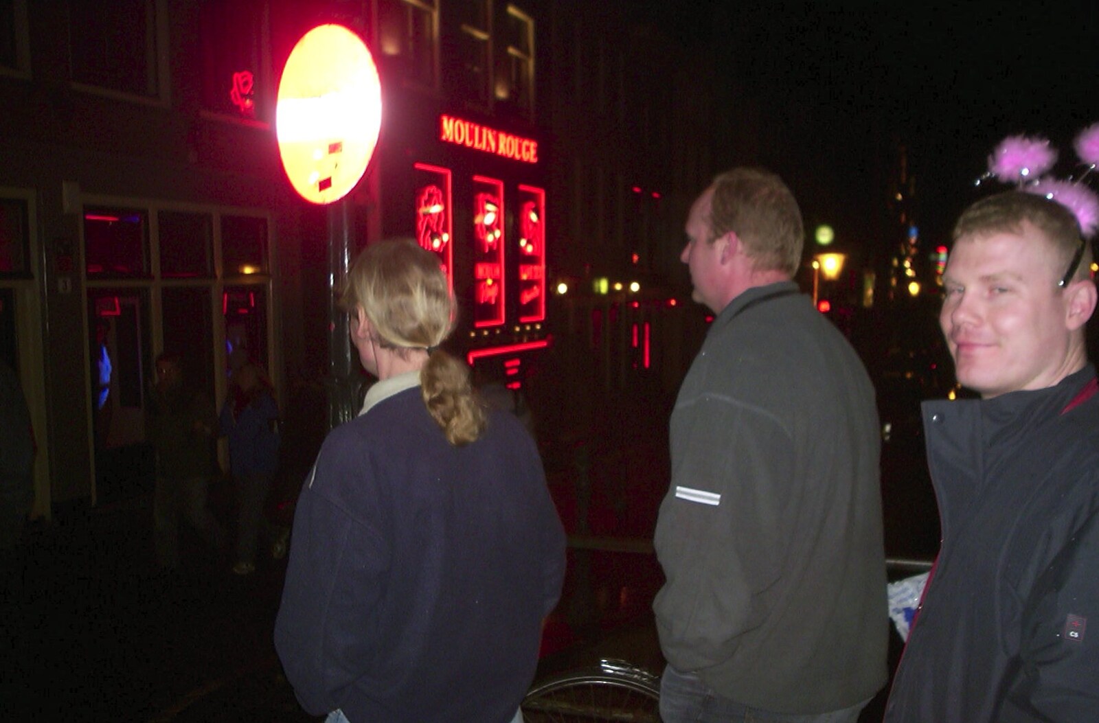 The red light is a clue from Mikey-P's Stag Weekend, Amsterdam, Netherlands - 5th March 2004