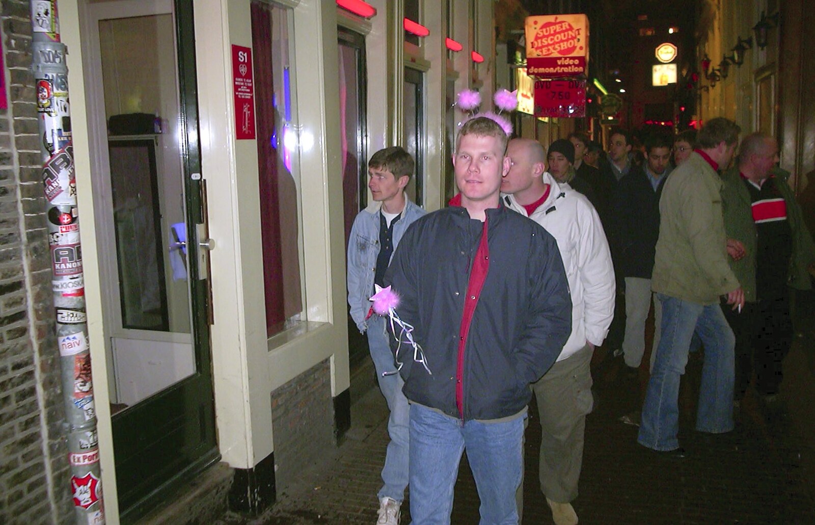 Wandering past the famous windows from Mikey-P's Stag Weekend, Amsterdam, Netherlands - 5th March 2004