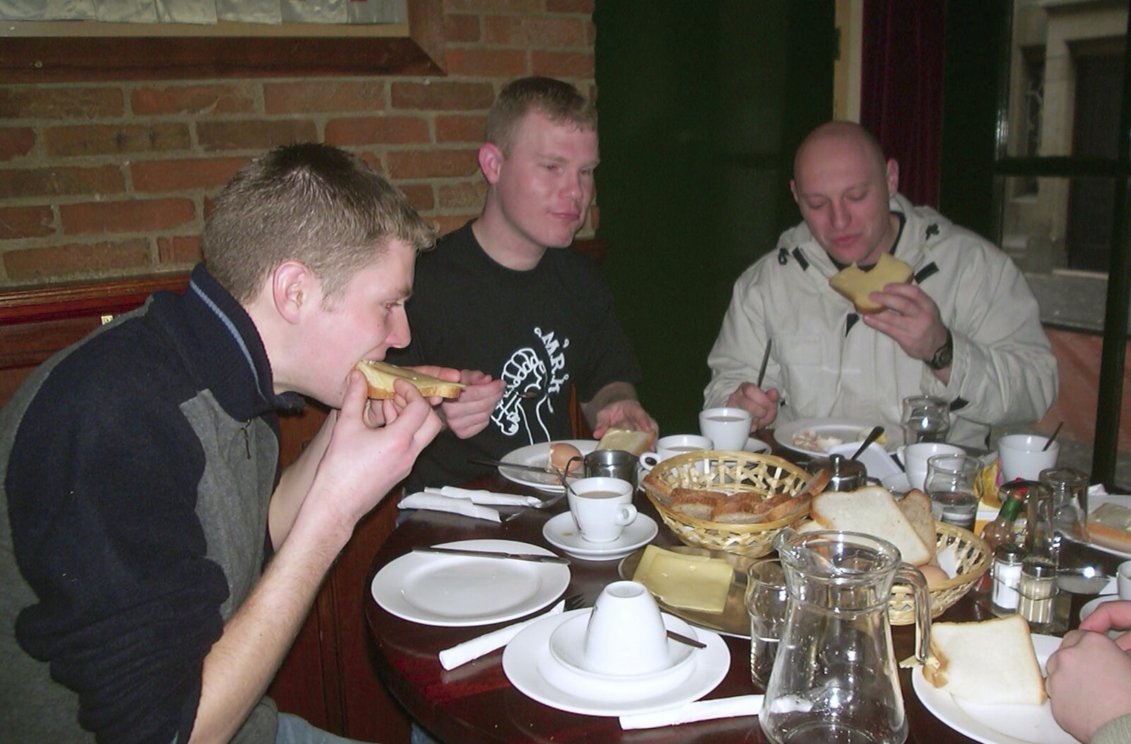 It's toast and cheese for breakfast from Anne Frank, Markets and Mikey-P's Stag Do, Amsterdam, Netherlands - 6th March 2004