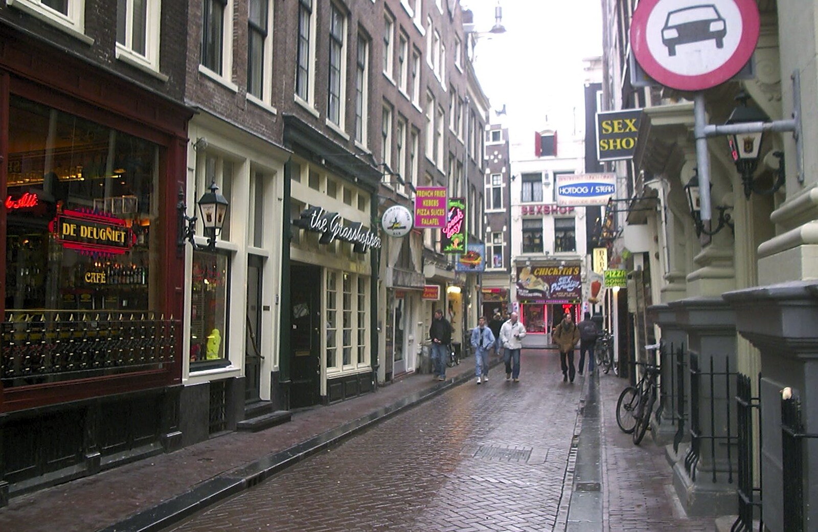 Wandering down Brugstraat from Anne Frank, Markets and Mikey-P's Stag Do, Amsterdam, Netherlands - 6th March 2004