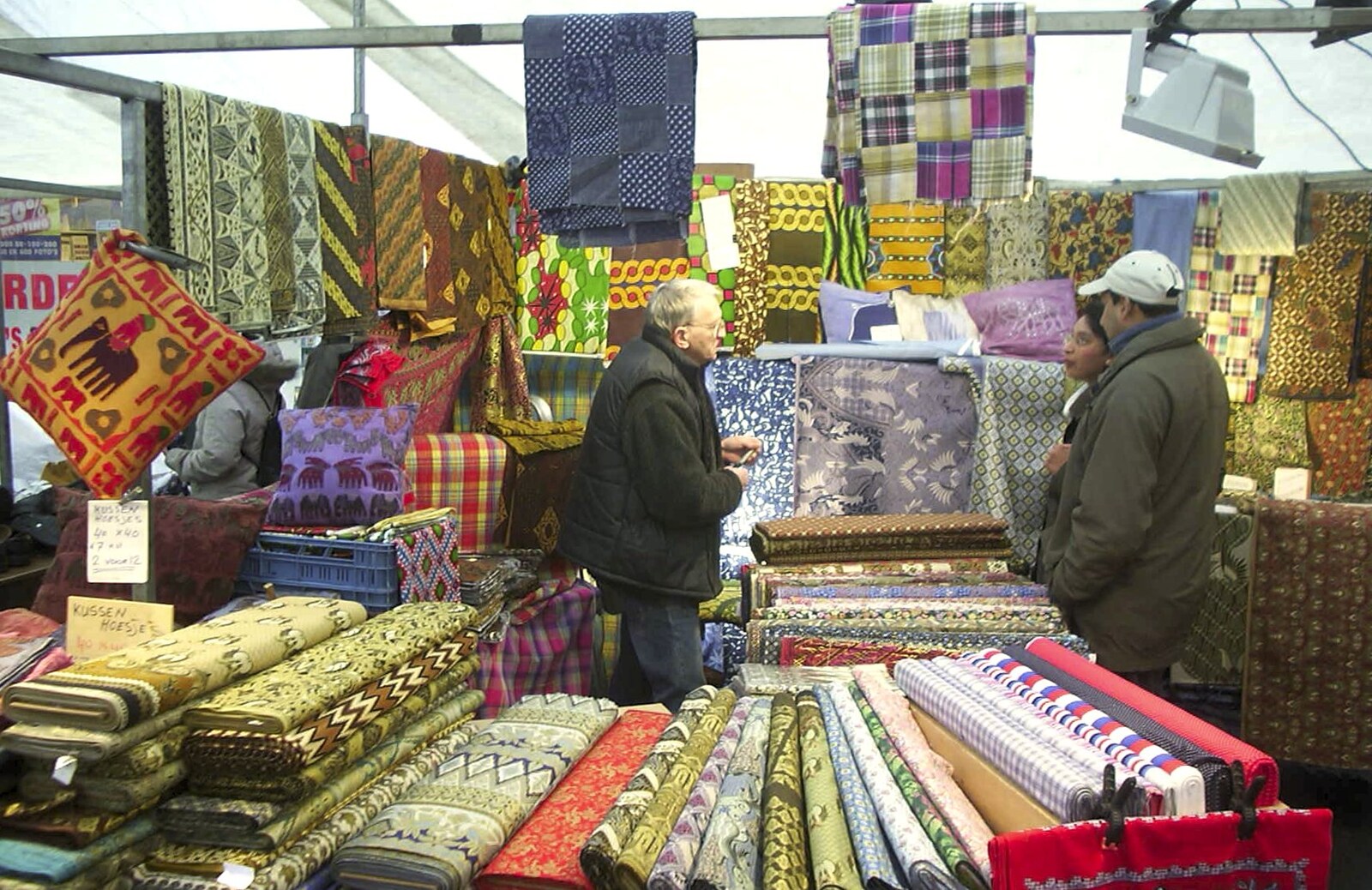 A rug stall from Anne Frank, Markets and Mikey-P's Stag Do, Amsterdam, Netherlands - 6th March 2004