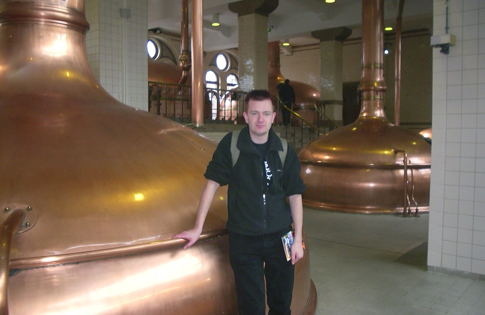 Nosher in the Heineken brewery from Anne Frank, Markets and Mikey-P's Stag Do, Amsterdam, Netherlands - 6th March 2004