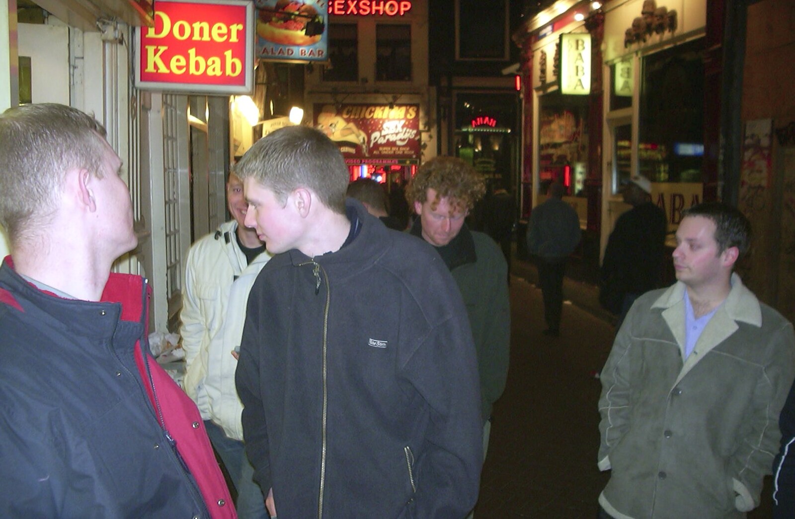 Kebab shop central from Anne Frank, Markets and Mikey-P's Stag Do, Amsterdam, Netherlands - 6th March 2004