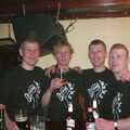 The boys with stag teeshirts on, Anne Frank, Markets and Mikey-P's Stag Do, Amsterdam, Netherlands - 6th March 2004