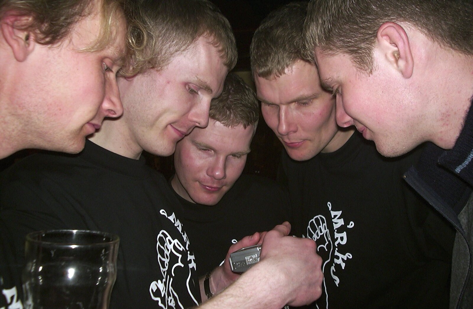 The boys look at photos on a camera from Anne Frank, Markets and Mikey-P's Stag Do, Amsterdam, Netherlands - 6th March 2004