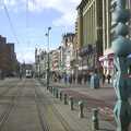 On the tram lines, Anne Frank, Markets and Mikey-P's Stag Do, Amsterdam, Netherlands - 6th March 2004