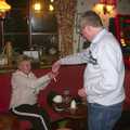 Steve-o pays Crispy for his tea, Fire Training and Lorraine's New Sprog, Cambridge and Brome - 10th March 2004