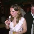 Jess isn't sure about her drink, Mikey-P and Clare's Wedding Reception, Brome Grange, Suffolk - 20th March 2004