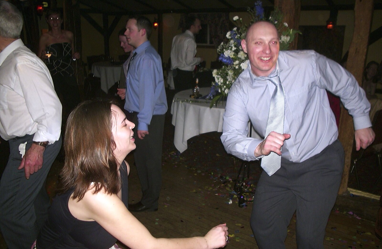 Gov does some serious boogeying from Mikey-P and Clare's Wedding Reception, Brome Grange, Suffolk - 20th March 2004