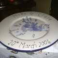 A wedding plate, Mikey-P and Clare's Wedding Reception, Brome Grange, Suffolk - 20th March 2004