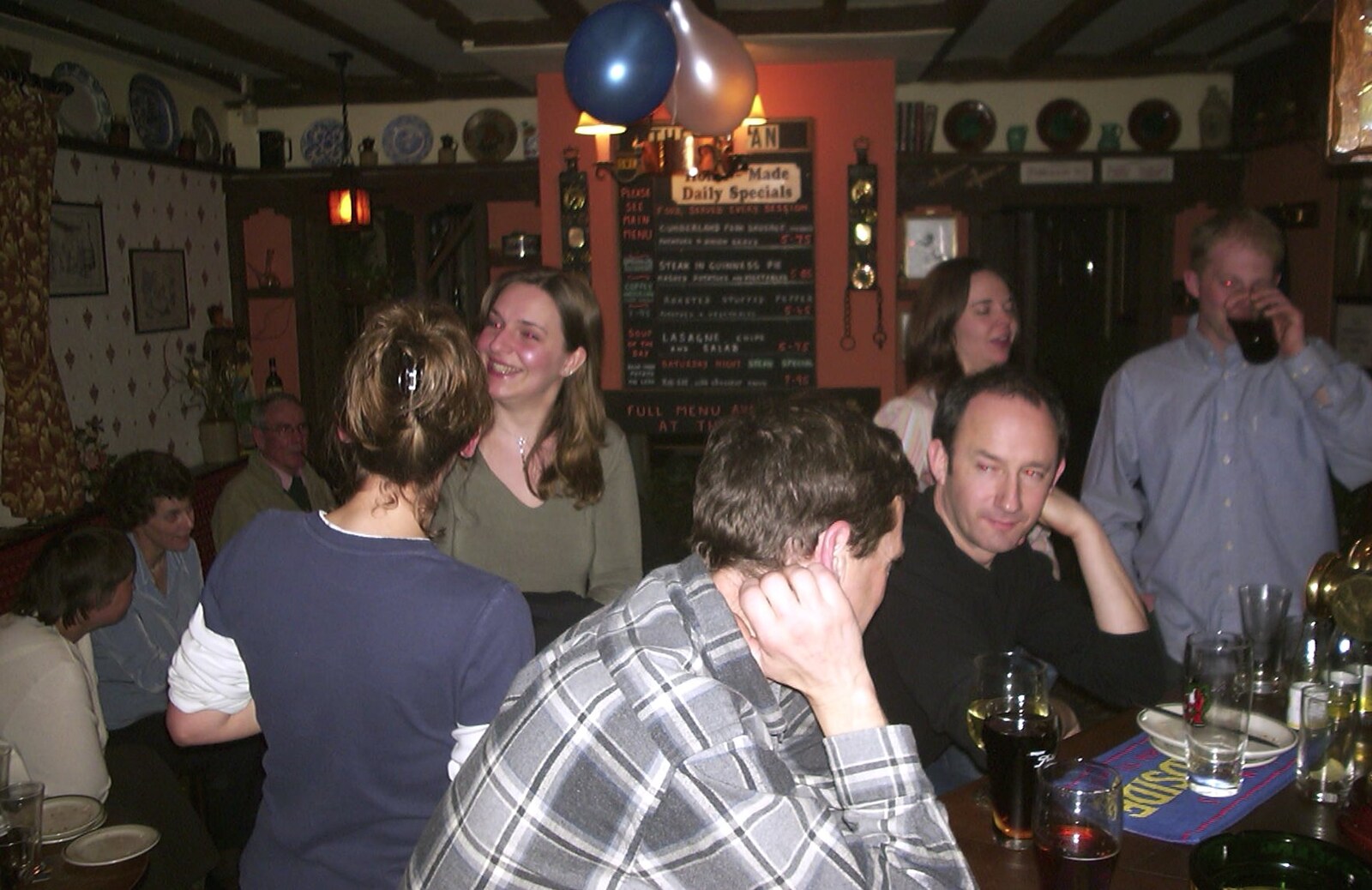 Paul and Claire's Engagement Party, Brome Swan, Suffolk - 27th March 2004: Bar scene