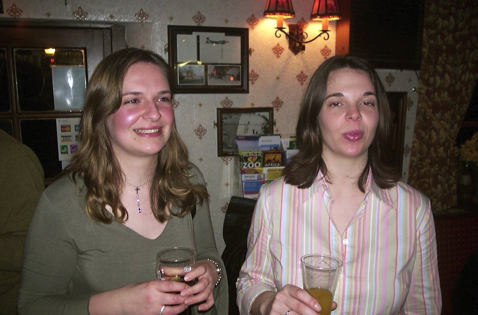 Paul and Claire's Engagement Party, Brome Swan, Suffolk - 27th March 2004: Jess and Jen