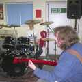 Max tunes up his bass, A March Miscellany: The BBs, Pulham Pubs and Broken Cars - Norfolk and Cambridgeshire, 31st March 2004