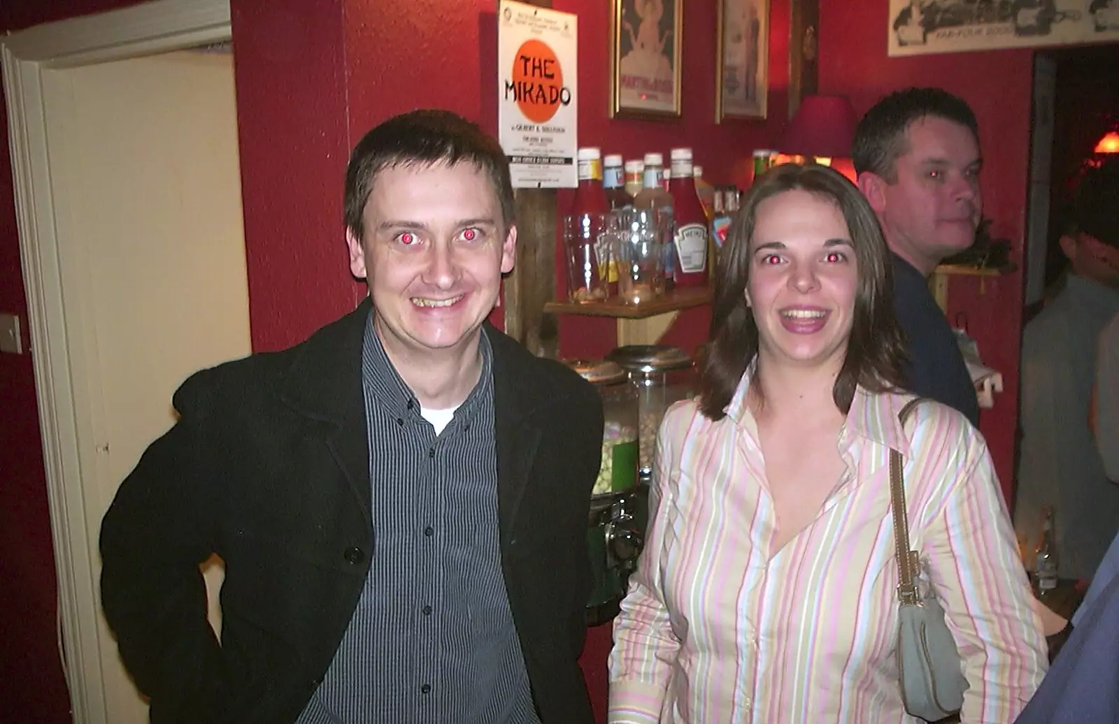 Andrew and Jen, from A March Miscellany: The BBs, Pulham Pubs and Broken Cars - Norfolk and Cambridgeshire, 31st March 2004