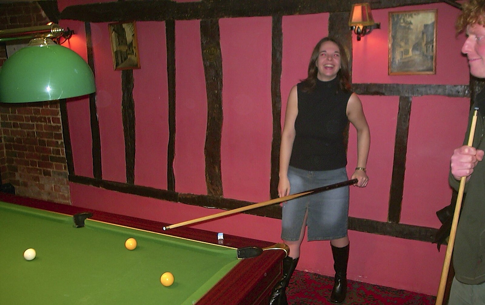 A March Miscellany: The BBs, Pulham Pubs and Broken Cars - Norfolk and Cambridgeshire, 31st March 2004: Stick game at the Pulham Crown