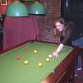 Jess plays a shot, A March Miscellany: The BBs, Pulham Pubs and Broken Cars - Norfolk and Cambridgeshire, 31st March 2004