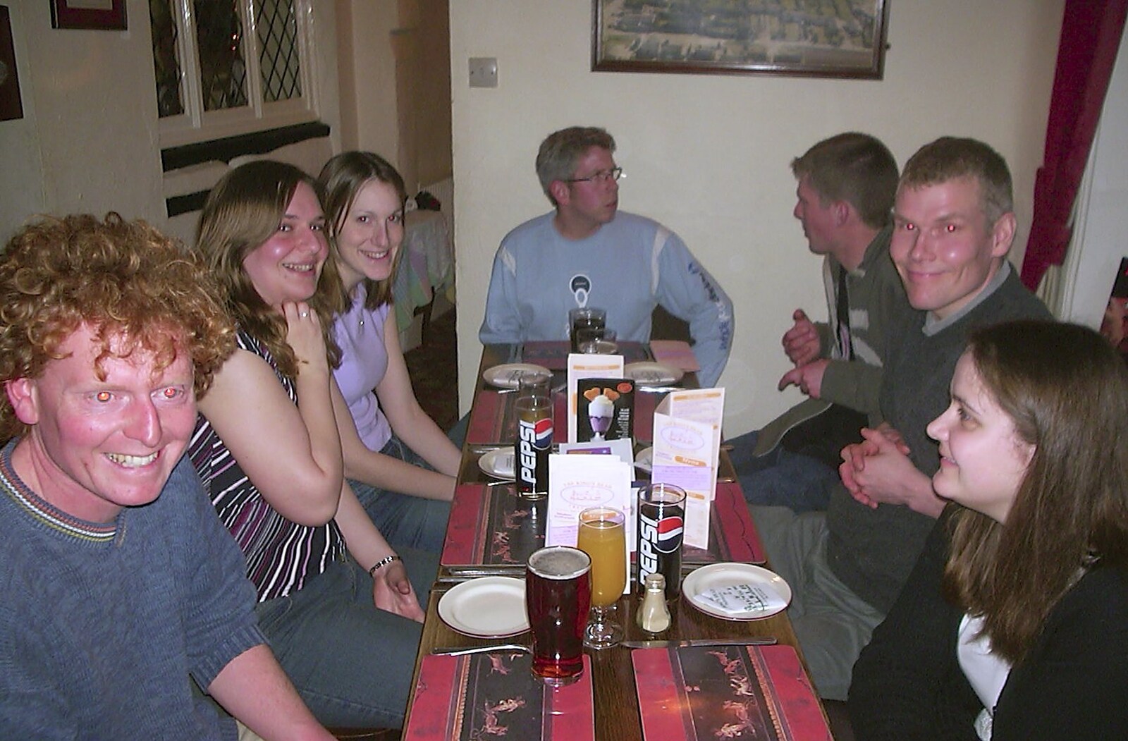 Waiting for dinner from Jess's Birthday Do, The King's Head, Pulham St Mary, Norfolk - 3rd April 2004