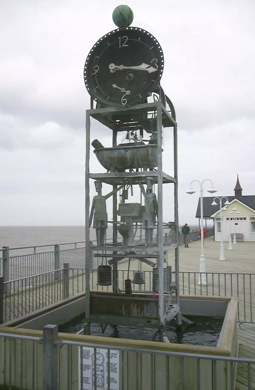 Tim Hunkin's brilliant water clock, from Moping in Southwold, Suffolk - 3rd April 2004