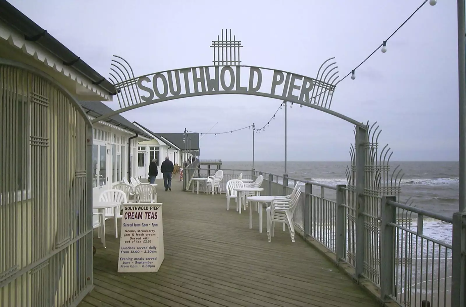 The Southwold Pier sign, from Moping in Southwold, Suffolk - 3rd April 2004