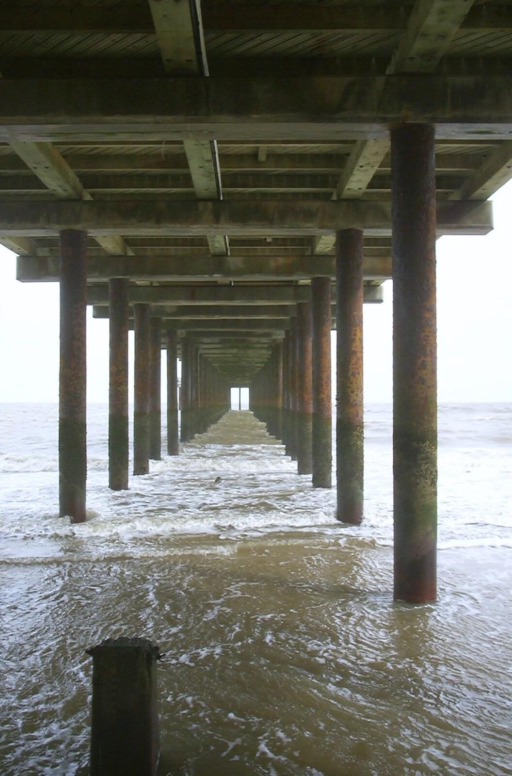 Under the pier from Moping in Southwold, Suffolk - 3rd April 2004