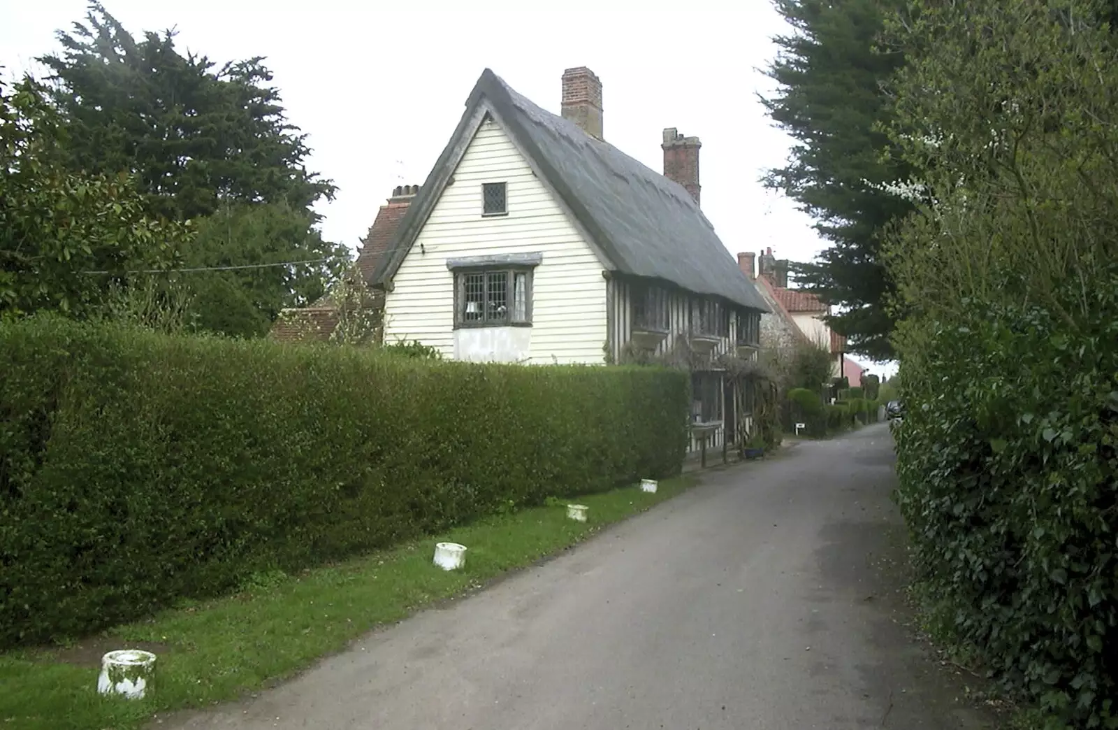 A thatched house in Blythburgh, from Moping in Southwold, Suffolk - 3rd April 2004