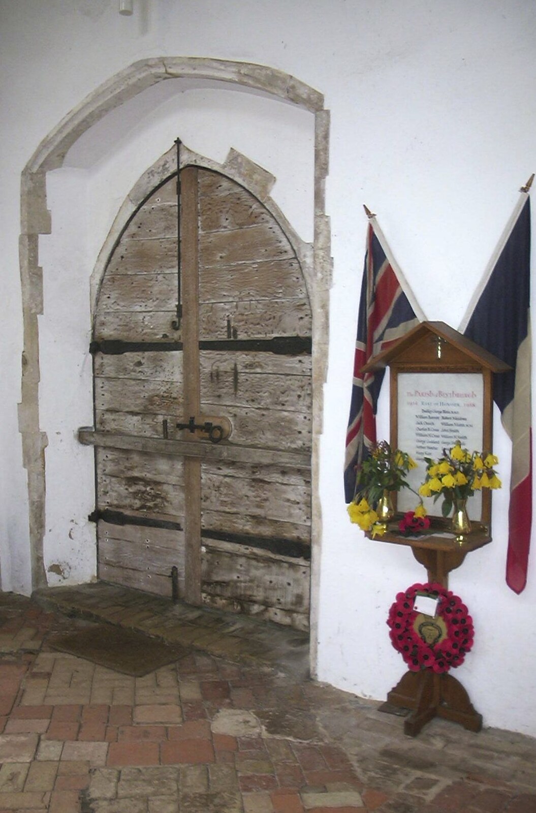 the church door, with Black Shuck's scorch marks from Moping in Southwold, Suffolk - 3rd April 2004