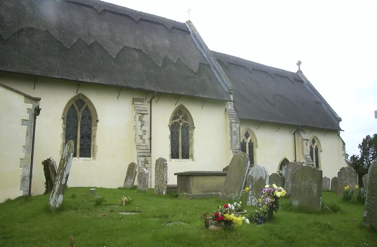 The thatched church of St. Andrew at Bramfield, from Moping in Southwold, Suffolk - 3rd April 2004