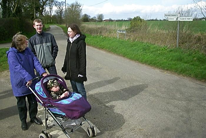 Jess's Post-Birthday Barbeque and a Walk Around Pulham - 4th April 2004: In-between the two Pulhams