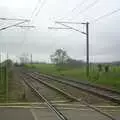 A steam train heads up from Ipswich direction, The BSCC Easter Bike Ride, Thelnetham and Redgrave, Suffolk - 10th April 2004