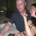 Mikey P arranges all the mint wrappers, A Car in Bits and a Trip to Diss Tandoori, Diss, Norfolk - 12th April 2004