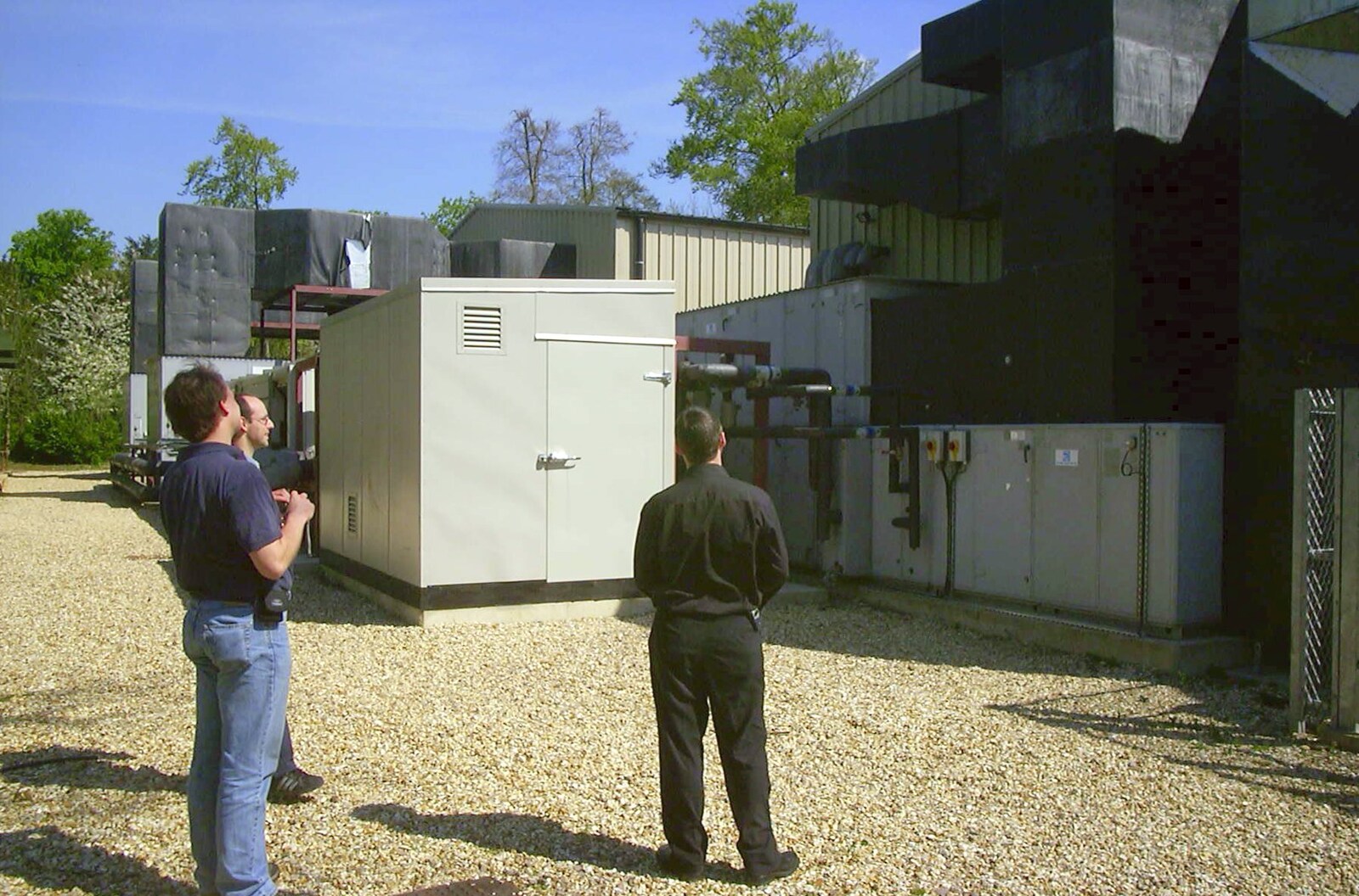 We inspect the site's backup generator from A Trigenix Trip to the Sanger Centre, Hinxton, Cambridgeshire - 23rd April 2004