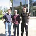 Nick, Dave and Nosher, A 3G Lab/Trigenix Trip to the Sanger Centre, Hinxton, Cambridgeshire - 23rd April 2004