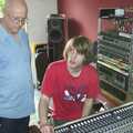Rob and Tom Folkard, who's mixing, The BBs Recording Session, Badminton and the Skelton Festival, Diss and Eye, Suffolk - 25th April 2004