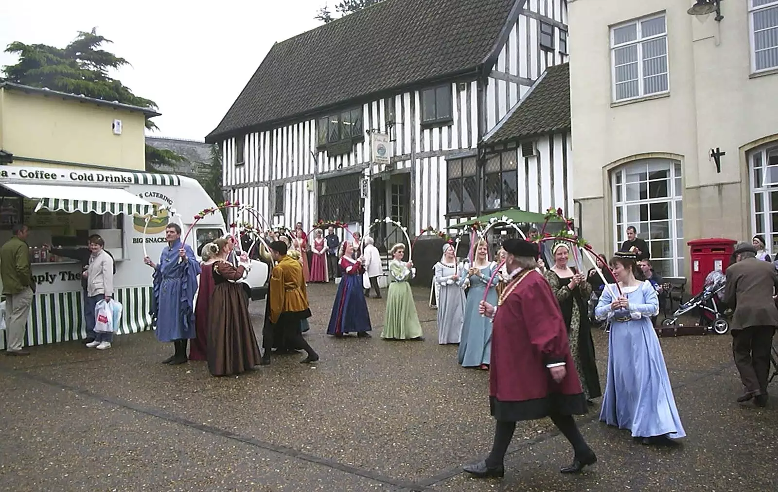 There's some sort of Morris dancing in Diss, from Badminton Sprogs and The Skelton Festival, Diss, Norfolk - 1st May 2004